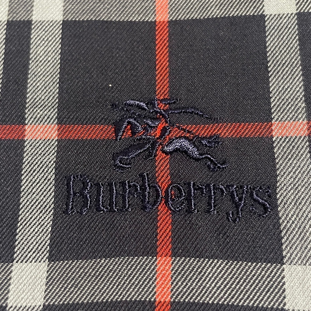 Burberry Navy Plaid Handkerchief - Picture 2 of 4